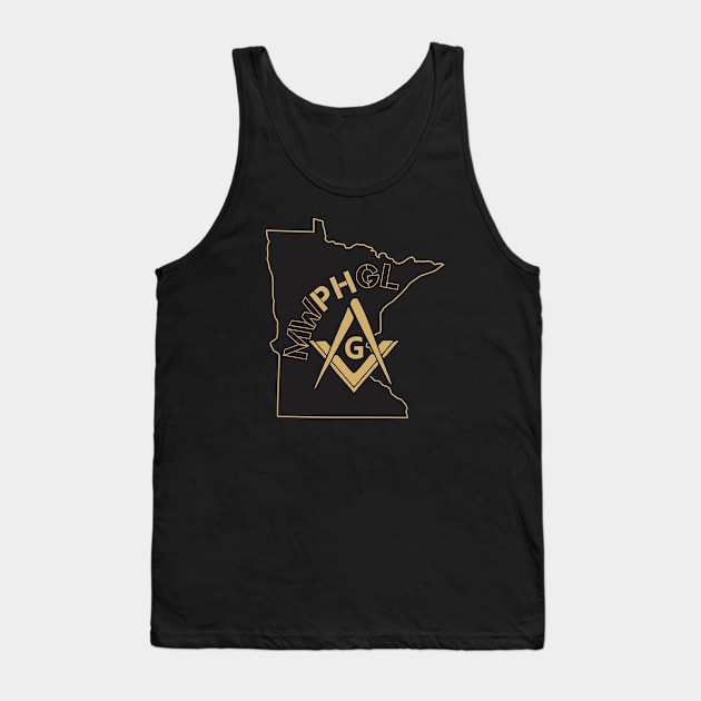 MWPHGLMN - Black & Gold Tank Top by Brova1986